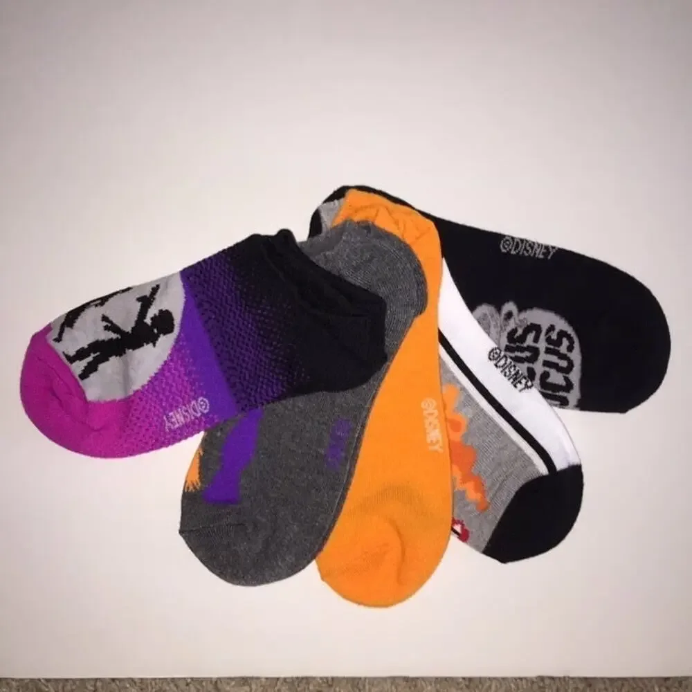 5 PAIR HOCUS POCUS HALLOWEEN NO SHOW SOCKS NEW